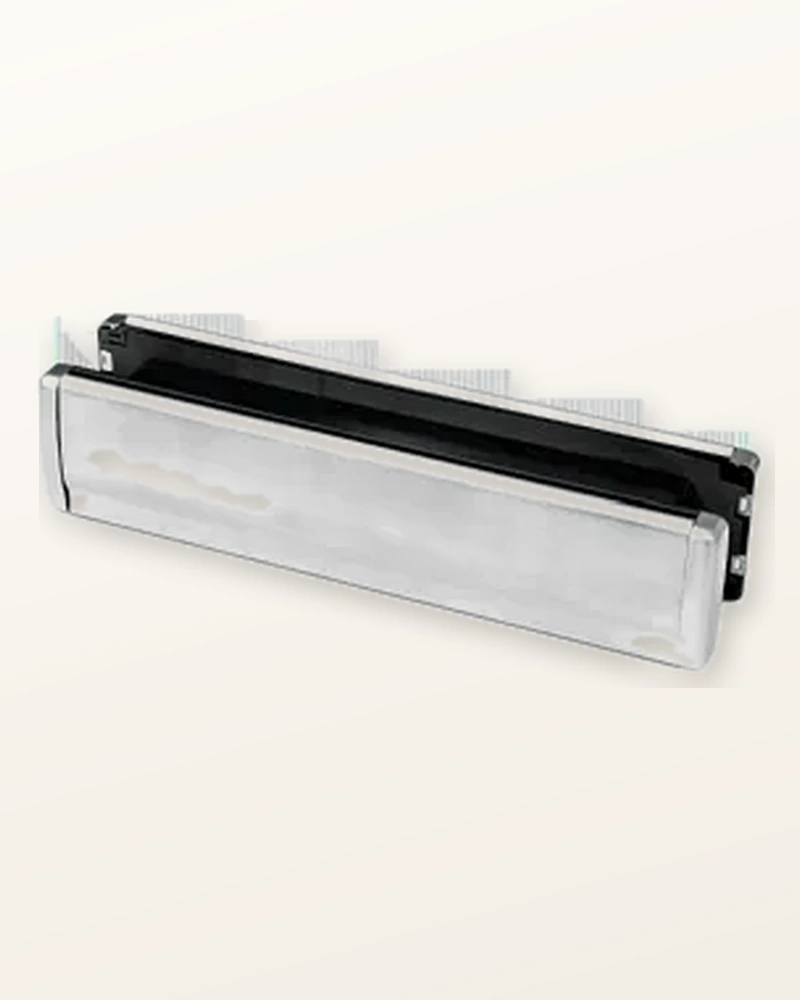 Chrome composite door letterplate